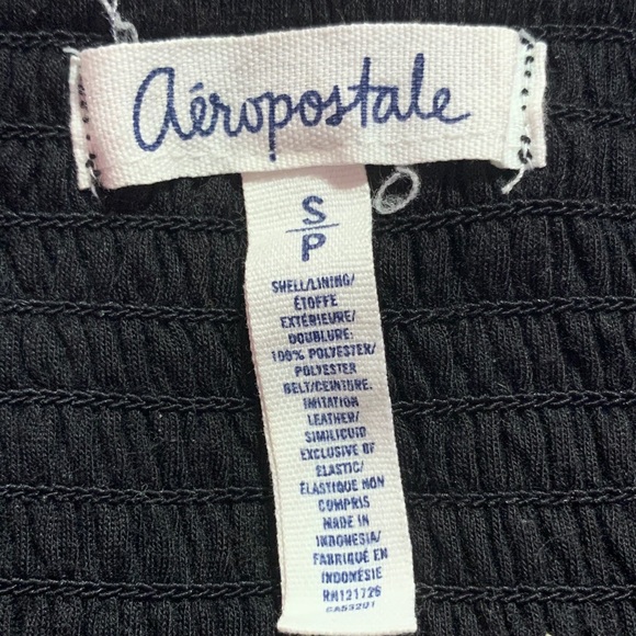 Aeropostale Spaghetti Strap Little Black Dress Layered Skirt and Cinched Top - Picture 4 of 4